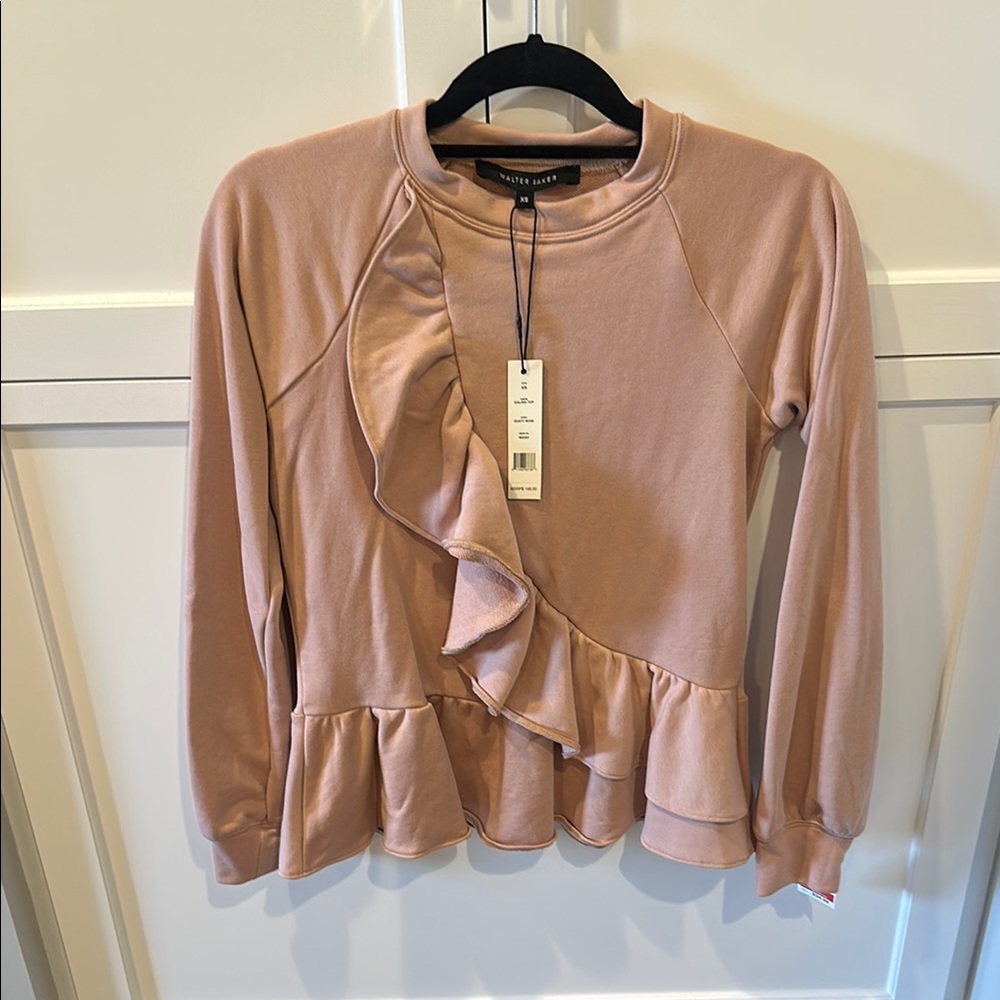 Walter Baker Blush Ruffle Blouse